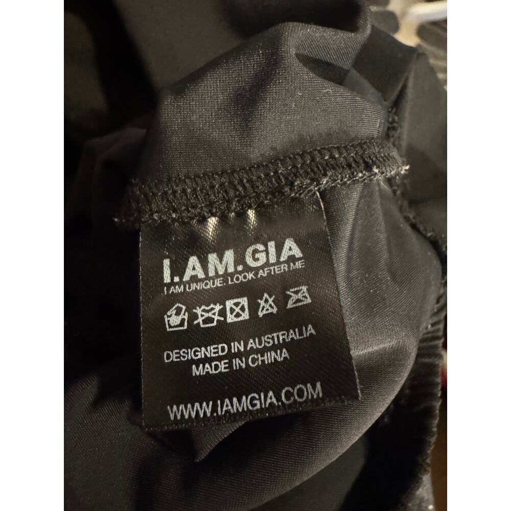 I.AM.GIA Anya Black Cutout Mesh Long Sleeve Crop Top Size Small Y2K Clubwear - Picture 7 of 7